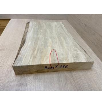 Клён Американский заготовка корпуса для Тревел гитары Тангент АА 56х338-290х430-440 мм - (Массив) Уценка-трещина-3