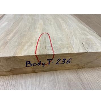 Клён Американский заготовка корпуса для Тревел гитары Тангент АА 56х338-290х430-440 мм - (Массив) Уценка-трещина-4