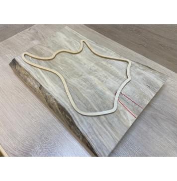 Клён Американский заготовка корпуса для Тревел гитары Тангент АА 56х338-290х430-440 мм - (Массив) Уценка-трещина-5