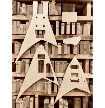 Jackson X Series Rhoads RRX24, 25,5", гриф на болтах (Bolt-On), Heel cut, Floyd Rose FRTS2000, 24 лада, комплект для фрезеровки гитары, фанера 8мм-1