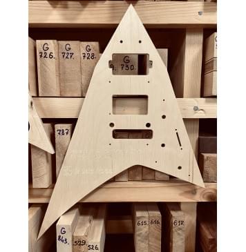 Jackson X Series Rhoads RRX24, 25,5", гриф на болтах (Bolt-On), Heel cut, Floyd Rose FRTS2000, 24 лада, комплект для фрезеровки гитары, фанера 8мм-3