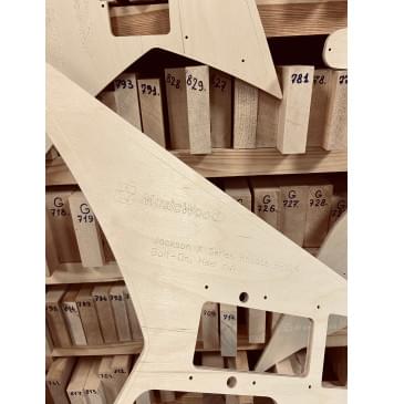 Jackson X Series Rhoads RRX24, 25,5", гриф на болтах (Bolt-On), Heel cut, Floyd Rose FRTS2000, 24 лада, комплект для фрезеровки гитары, фанера 8мм-14