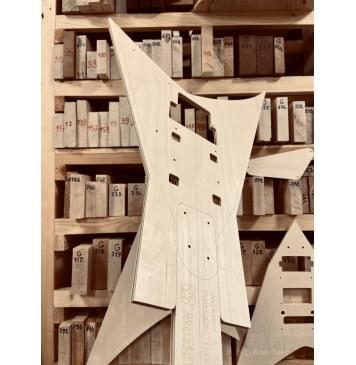 Jackson X Series Rhoads RRX24, 25,5", гриф на болтах (Bolt-On), Heel cut, Floyd Rose FRTS2000, 24 лада, комплект для фрезеровки гитары, фанера 8мм-8