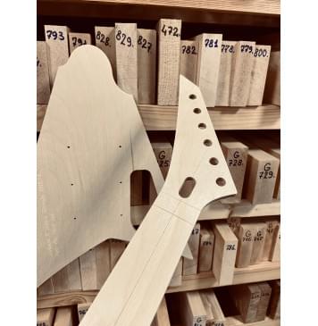 Jackson X Series Rhoads RRX24, 25,5", гриф на болтах (Bolt-On), Heel cut, Floyd Rose FRTS2000, 24 лада, комплект для фрезеровки гитары, фанера 8мм-10