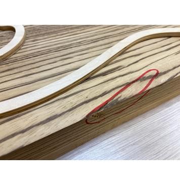 Зебрано заготовка корпуса Рад А 47х177х520-530 мм 2 шт. (червоточины)-9