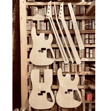 Charvel Model 1B Bass Red 1980's Japan, полный комплект для фрезеровки гитары, фанера 8мм-0