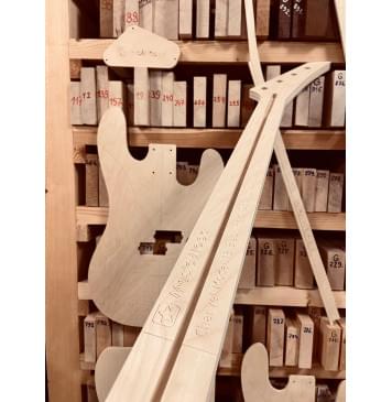 Charvel Model 1B Bass Red 1980's Japan, полный комплект для фрезеровки гитары, фанера 8мм-7