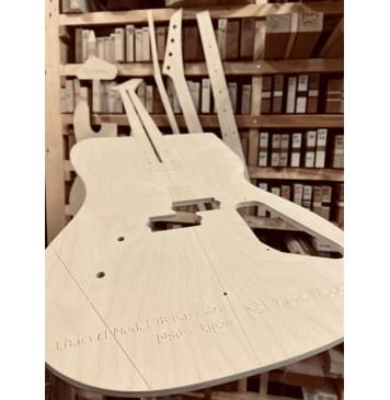 Charvel Model 1B Bass Red 1980's Japan, полный комплект для фрезеровки гитары, фанера 8мм-2