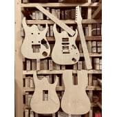 Шаблоны Ibanez RG (Floyd Rose Gotoh 1996 + Fixed Bridge Gotoh GTC-101), комплект для фрезеровки гитары, фанера 8мм