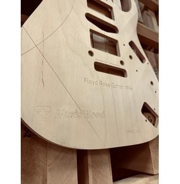 Шаблоны Ibanez RG (Floyd Rose Gotoh 1996 + Fixed Bridge Gotoh GTC-101), комплект для фрезеровки гитары, фанера 8мм-5
