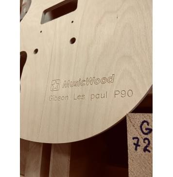 Шаблон для фрезеровки корпуса Les Paul с датчиками P90-1