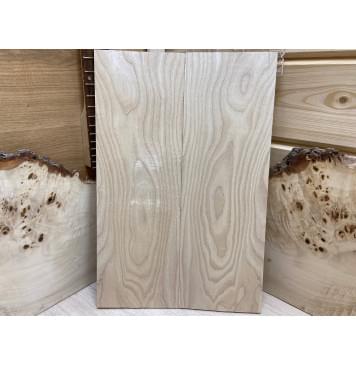 Ясень Белый заготовка на топ для Тревел гитары Тангент ААА 8х145х440 мм - 2 шт.(книжкой)-0