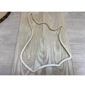 Ясень Белый заготовка на топ для Тревел гитары Тангент ААА 8х145х440 мм - 2 шт.(книжкой)-1