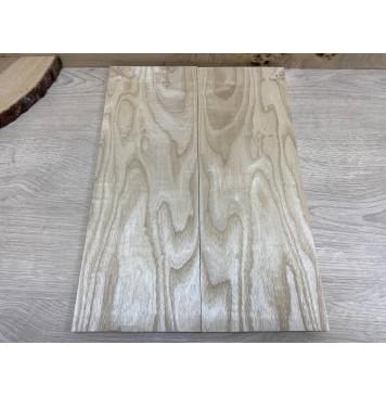 Ясень Белый заготовка на топ для Тревел гитары Тангент ААА 8х147х405 мм - 2 шт.(книжкой)-2