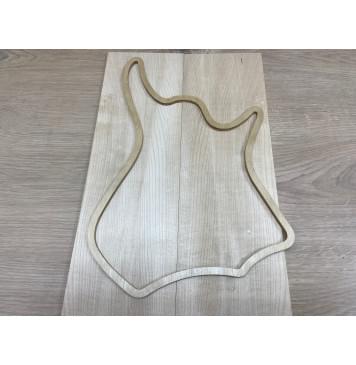 Клён Белый заготовка на топ для Тревел гитары Смешанный АА 7,5х130х420 мм - 2 шт.(книжкой)-1