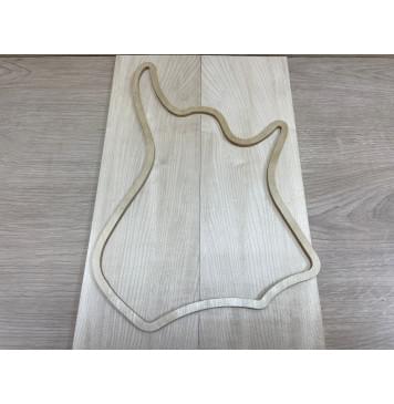 Клён Белый заготовка на топ для Тревел гитары Смешанный АА 8х130х420 мм - 2 шт.(книжкой)-1