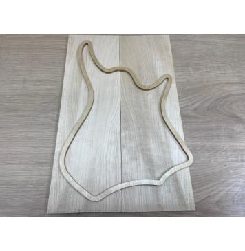 Клён Белый заготовка на топ для Тревел гитары Смешанный ААА 8х129х410 мм - 2 шт.(книжкой)-1