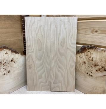 Ясень Белый заготовка на топ для Тревел гитары Тангент ААА 7х147х440 мм - 2 шт.(книжкой)-0