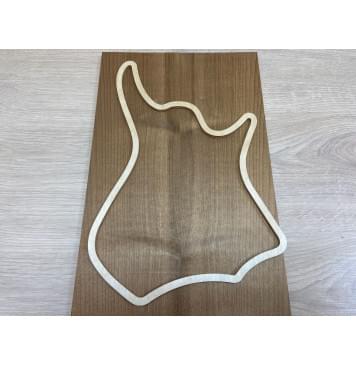 Клён Белый (Печёный) заготовка на топ для Тревел гитары Смешанный АА 9х132х435 мм - 2 шт.(книжкой)-1