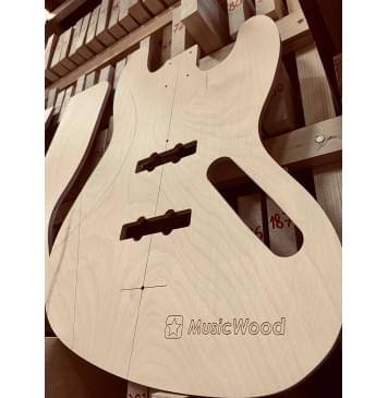 Fender Jazz Bass, полный комплект для фрезеровки гитары, фанера 8мм.-2