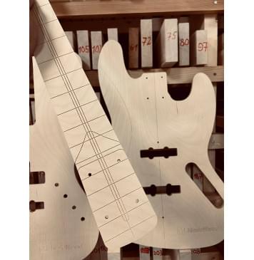 Fender Jazz Bass, полный комплект для фрезеровки гитары, фанера 8мм.-3