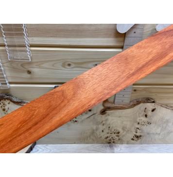 Падук заготовка накладки для бас-гитары Тангент АА 10х79х720 мм-1