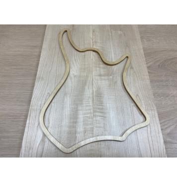 Клён Белый заготовка на топ для Тревел гитары Смешанный АА 10х155х570 мм - 2 шт. (книжкой)-1