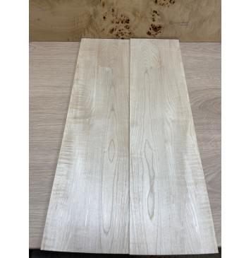 Клён Белый заготовка на топ для Тревел гитары Смешанный АА 10х155х570 мм - 2 шт. (книжкой)-2