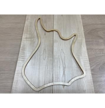 Клён Белый заготовка на топ для Тревел гитары Смешанный АА 10х155х570 мм - 2 шт. (книжкой)-3