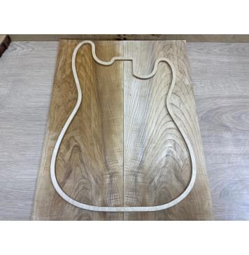 Ясень Оливковый Волнистый заготовка на топ Тангент АА Волна АА 6х193х540 мм - 2 шт. (книжкой)-2