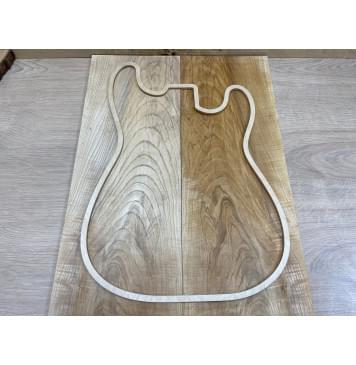 Ясень Оливковый Волнистый заготовка на топ Тангент АА Волна АА 6х193х540 мм - 2 шт. (книжкой)-4