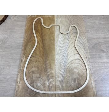 Ясень Оливковый Волнистый заготовка на топ Тангент ААА Волна АА 8х195х540 мм - 2 шт. (книжкой)-0