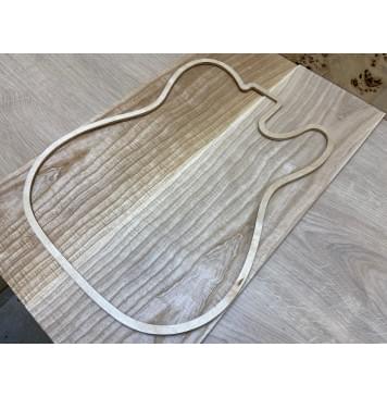 Ясень Белый Волнистый заготовка на топ Смешанный ААА Волна ААА 7,5х172х570 мм - 2 шт. (книжкой)-0