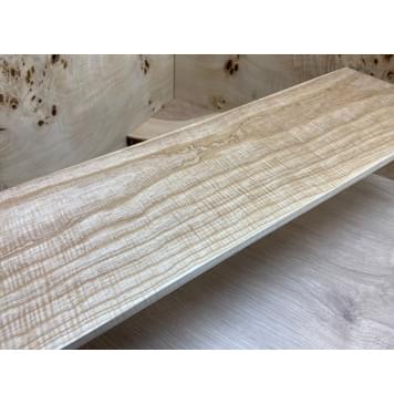 Ясень Белый Волнистый заготовка на топ Тангент ААА Волна ААА 9х172х570 мм - 2 шт. (книжкой)-6