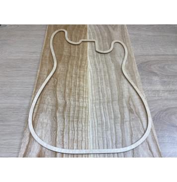 Ясень Белый Волнистый заготовка на топ Тангент ААА Волна ААА 9х172х570 мм - 2 шт. (книжкой)-4