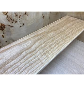 Ясень Белый Волнистый заготовка на топ Тангент ААА Волна ААА 9х172х570 мм - 2 шт. (книжкой)-1