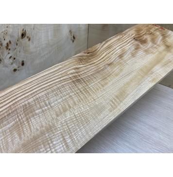 Ясень Оливковый Волнистый заготовка на топ для Тревел гитары Смешанный АА Волна АА 7,5х146х430 мм - 2 шт. (книжкой)-1