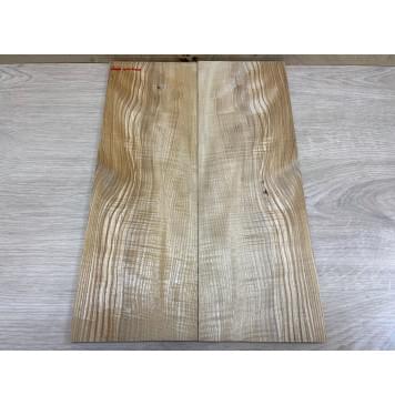 Ясень Оливковый Волнистый заготовка на топ для Тревел гитары Смешанный АА Волна АА 8,5х145х430 мм - 2 шт. (книжкой)-4