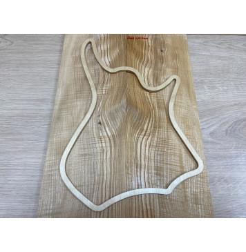 Ясень Оливковый Волнистый заготовка на топ для Тревел гитары Смешанный АА Волна АА 8,5х145х430 мм - 2 шт. (книжкой)-1