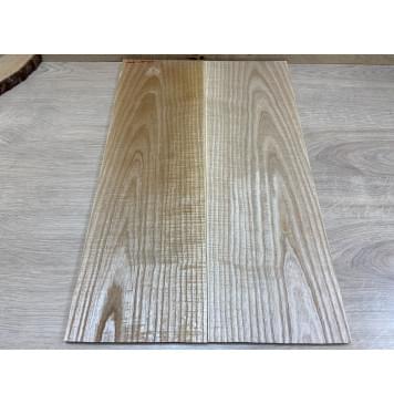 Ясень Белый Волнистый заготовка на топ Смешанный ААА Волна АА 7х176х550 мм - 2 шт. (книжкой)-0