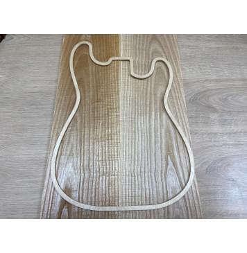 Ясень Белый Волнистый заготовка на топ Смешанный ААА Волна АА 7х176х550 мм - 2 шт. (книжкой)-1