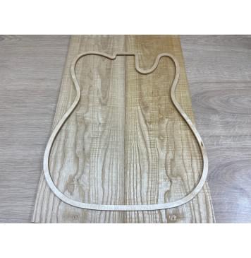 Ясень Белый Волнистый заготовка на топ Тангент А Волна АА 7х166х530 мм - 2 шт. (книжкой)-2