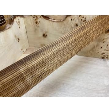 Зебрано Фигурный заготовка накладки для электрогитары Радиал ААА 10х70х545 мм-3