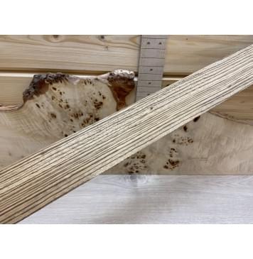 Зебрано заготовка накладки для электрогитары Радиал А 8,5х61х620 мм-0