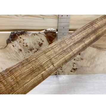 Зебрано Фигурный заготовка накладки для электрогитары Радиал ААА 9х69х550 мм-2