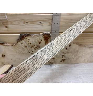 Зебрано заготовка накладки для бас-гитары Радиал А 10х61х630 мм-0