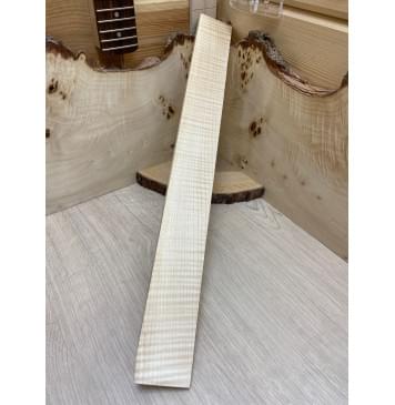 Клён Белый Явор, Волнистый заготовка накладки для электрогитары Смешанный ААА Волна ААА 7,5х60-56х520 мм-3