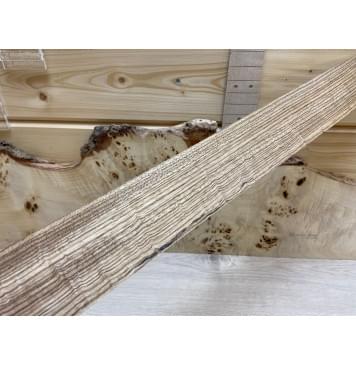 Зебрано заготовка накладки для электрогитары Радиал АА 10х60х535 мм-2