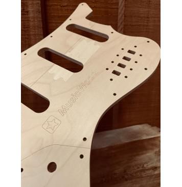 Fender Bass VI, полный комплект для фрезеровки гитары, фанера 8мм. Fender Bass VI, полный комплект для фрезеровки гитары, фанера 8мм.-4