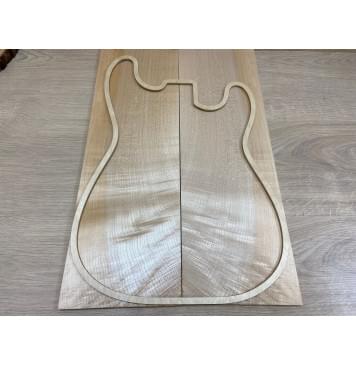 Клён Белый Явор, Волнистый заготовка на топ Смешанный ААА Волна АА 7х170х510 мм - 2 шт. (книжкой)-0